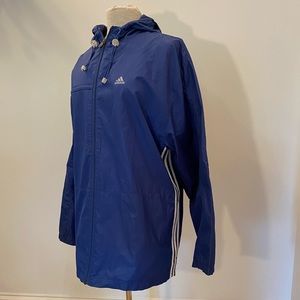 Adidas Windbreaker Lightweight Jacket w Hood & Adidas Stripes on Each Side